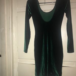 american apparel green velvet dress US 0 / BOTTLE GREEN